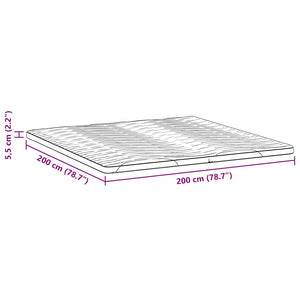 Στρώμα επικάλυψης 200 x 200 cm Πάχος Υφασμα Πλεκτό Λευκό