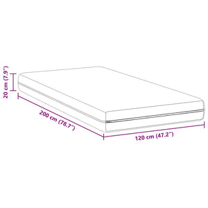 Στρώμα Λευκό 120 x 200 cm Τσέπες ελατηρίων - Pakobazaar