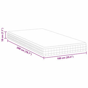 Στρώμα Μέτρια μαλακό 100 x 200 cm Λευκό και Γκρι