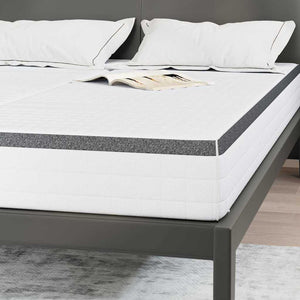 Στρώμα 2 τμχ. Μέτρια μαλακό 70 x 190 cm Λευκό και Γκρι - Pakobazaar