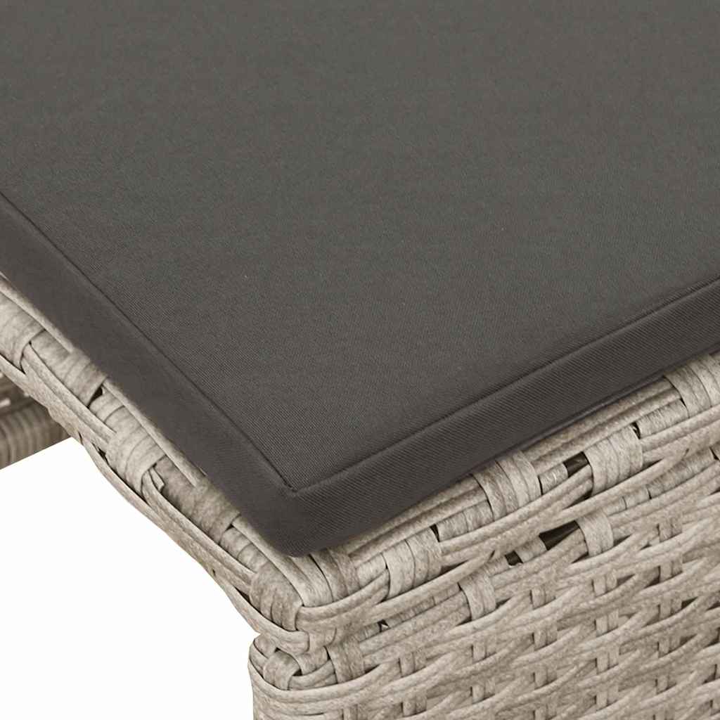 Σετ Καναπέ Κήπου με μαξιλάρι 6 pcs Ανοιχτό Γκρι και Σκούρο Γκρι