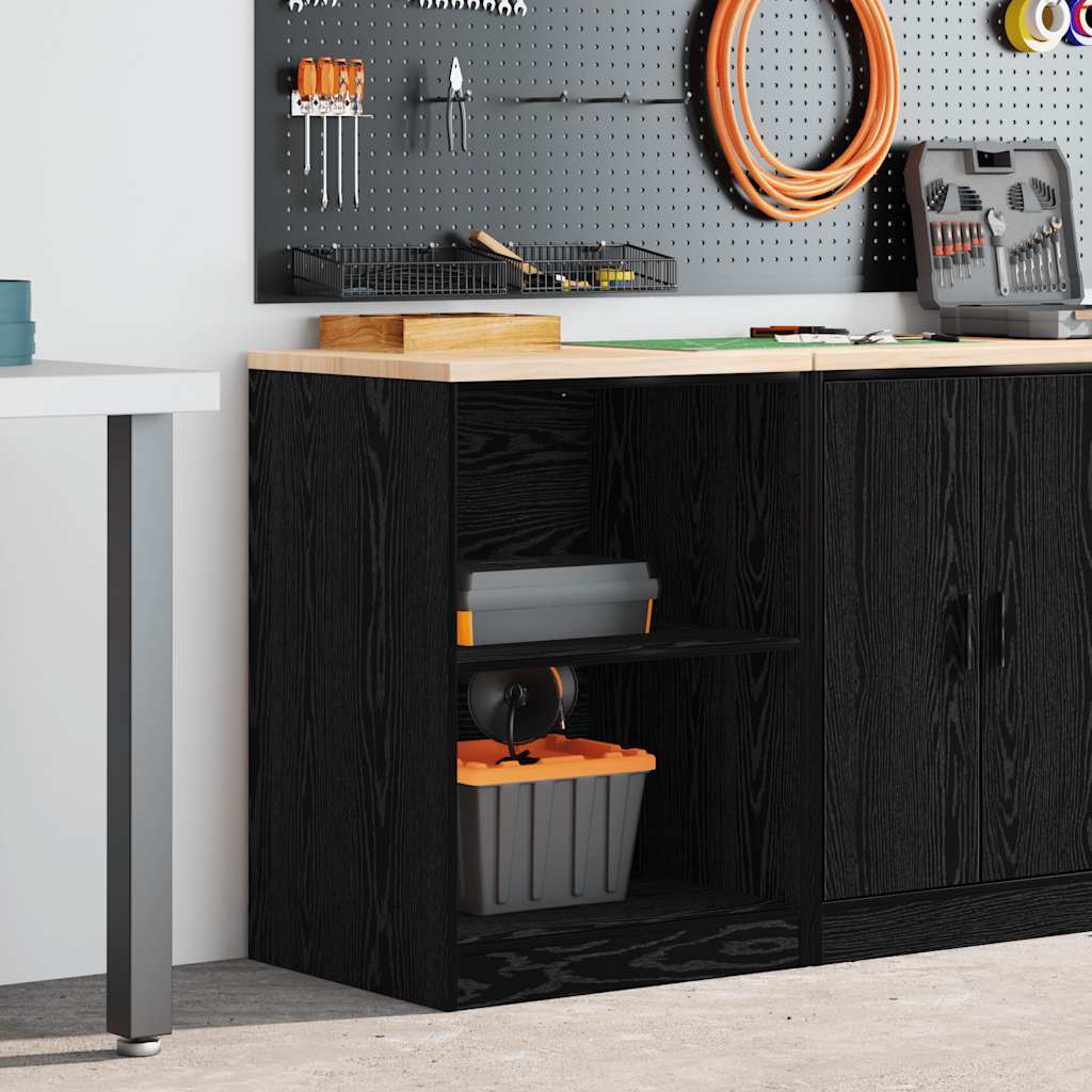 ντουλάπι αποθήκευσης γκαράζ μαύρο 60x51x85 εκ μασίφ ξύλο πεύκο