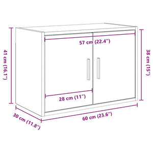 ντουλάπι τοίχου γκαράζ Λευκό κατασκευασμένο ξύλο - Pakobazaar