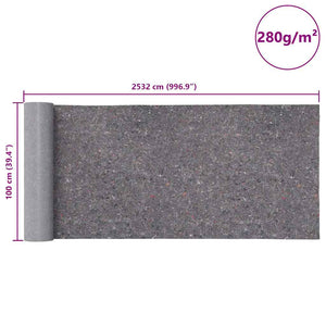 Αντιολισθητικό μαλλί ζωγράφου 25 m 280 g/m² Γκρι - Pakobazaar