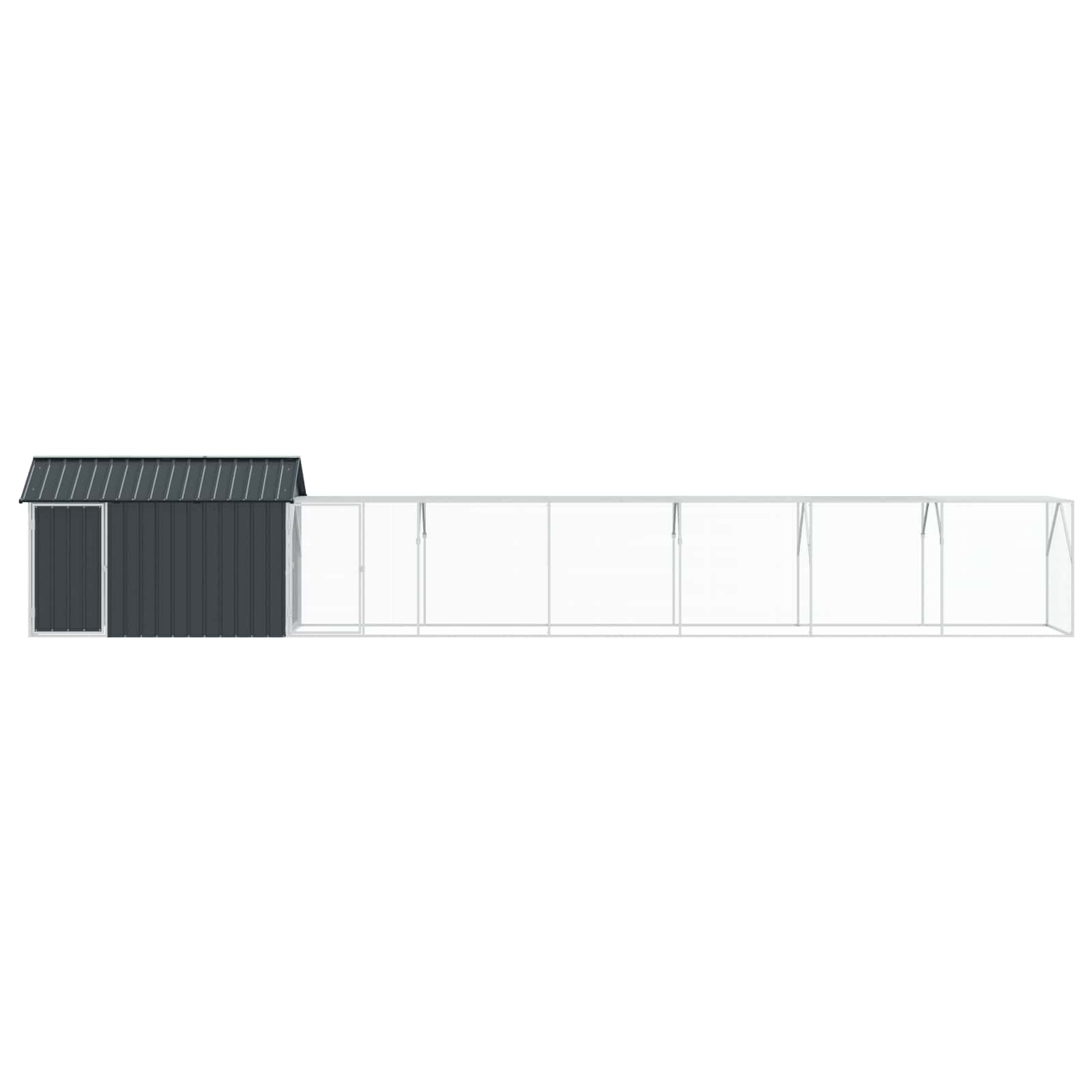 Κλουβί Πουλιών με αποθήκευση Ανθρακί 821,5 x 111 x 142 εκ - Pakobazaar