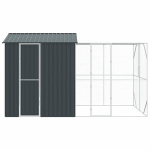 Κλουβί Πουλιών Ανθρακί 418 x 210 x 247 εκ Επικαλυμμένος Χάλυβας - Pakobazaar