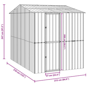 Κλουβί Πουλιών με αποθήκευση Ανθρακί 215 x 310 x 247 εκ. - Pakobazaar