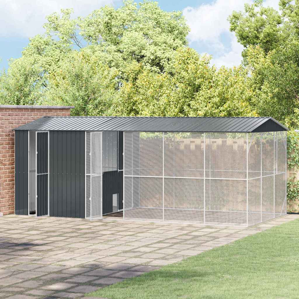 Κλουβί Πουλιών Ανθρακί 645 x 310 x 247 εκ Επικαλυμμένος Χάλυβας