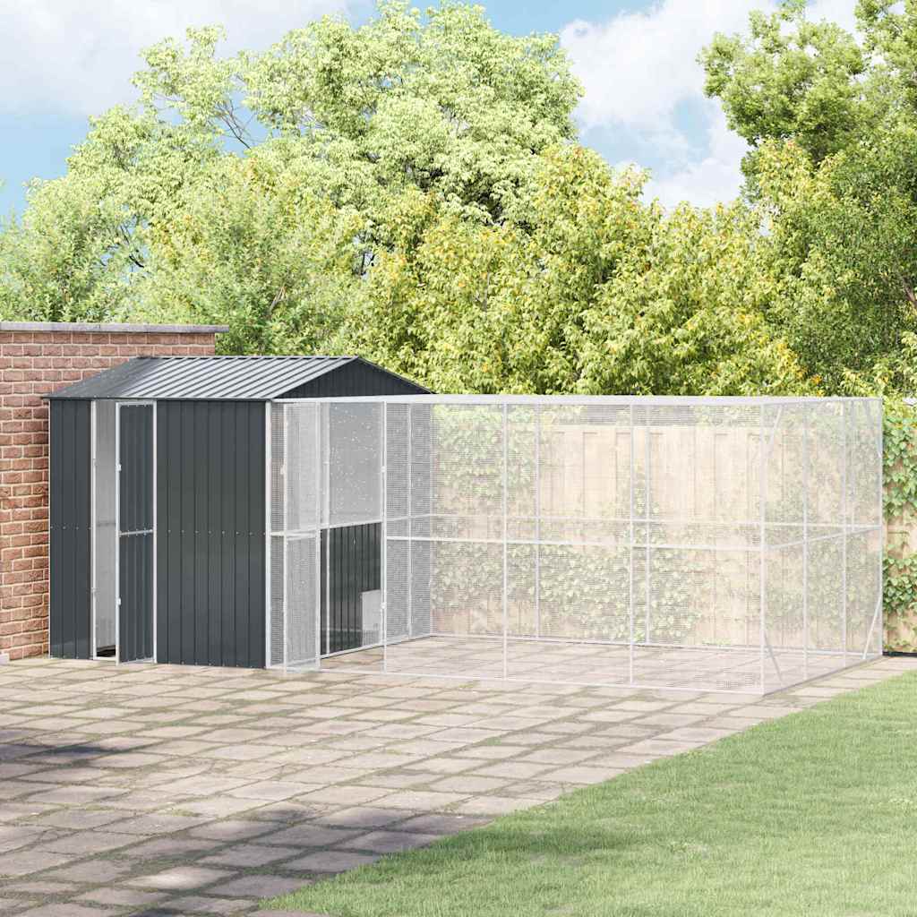 Κλουβί Πουλιών Ανθρακί 635 x 304 x 247 εκ Επικαλυμμένος Χάλυβας