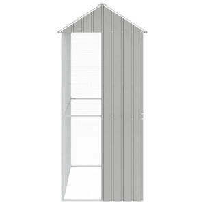 Κλουβί Πουλιών Γκρι 215 x 110 x 247 εκ. Επικαλυμμένος Χάλυβας