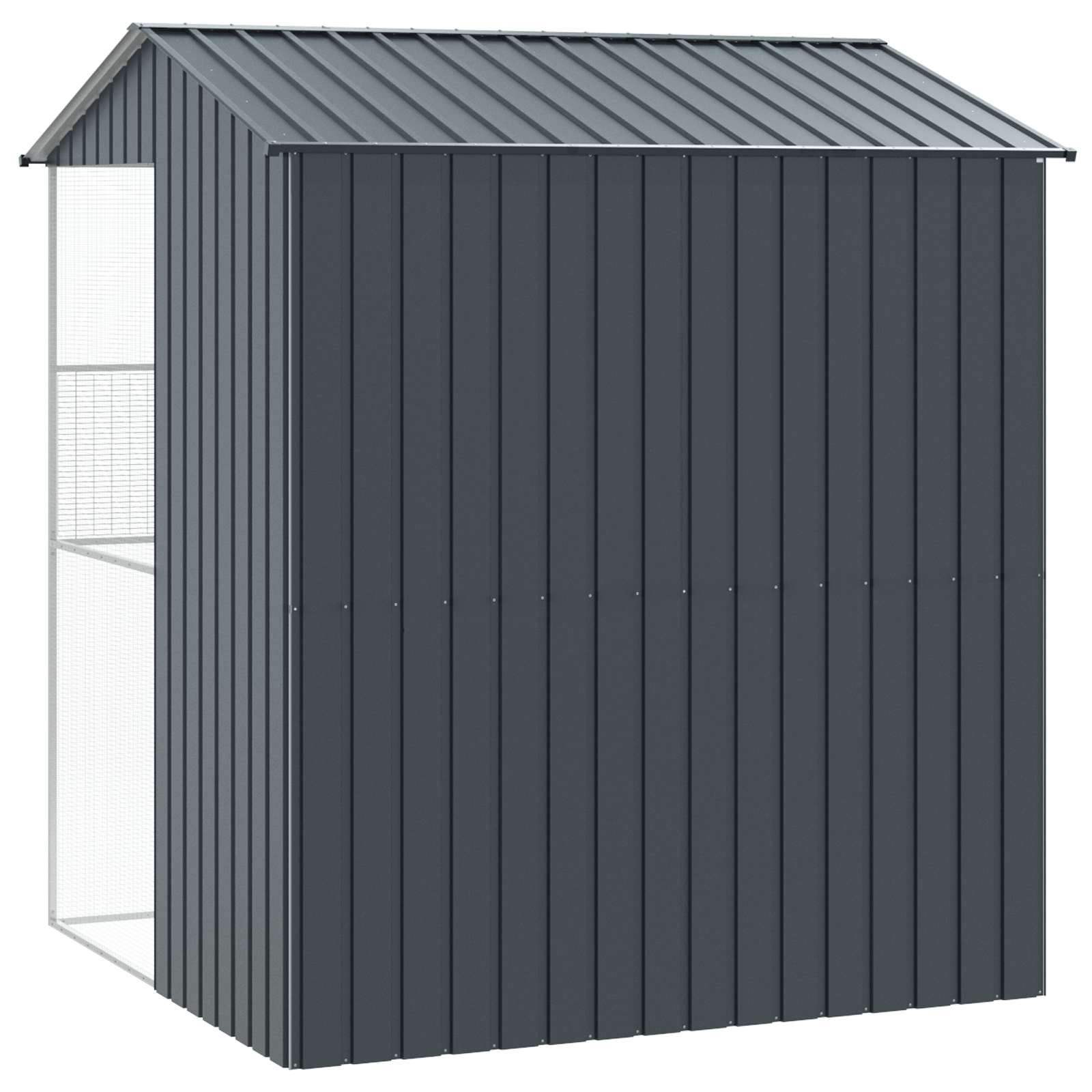 Κλουβί Πουλιών με αποθήκευση Ανθρακί 215 x 210 x 247 εκ.