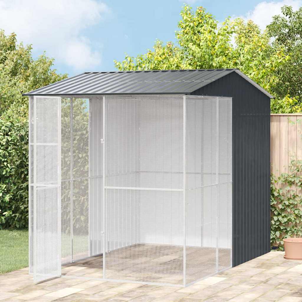 Κλουβί Πουλιών με αποθήκευση Ανθρακί 215 x 310 x 247 εκ. - Pakobazaar