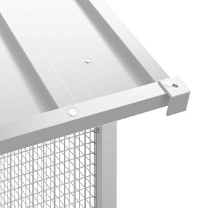Κλουβί Πουλιών Γκρι 215 x 310 x 247 εκ. Επικαλυμμένος Χάλυβας