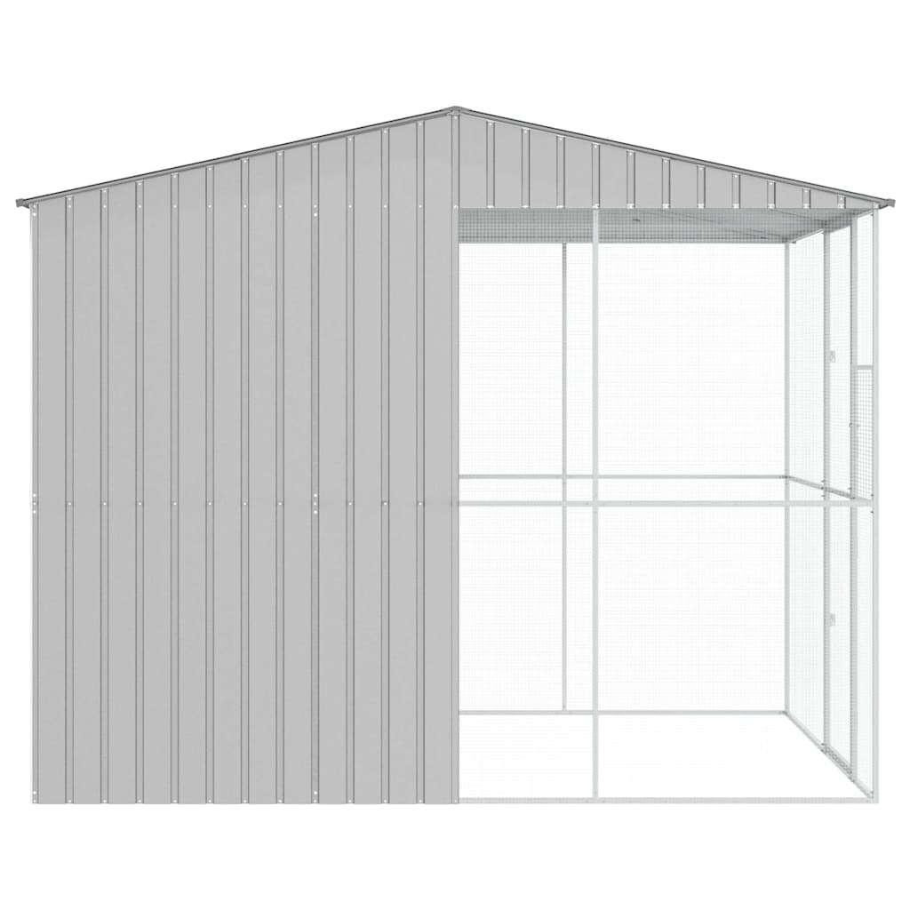 Κλουβί Πουλιών Γκρι 215 x 310 x 247 εκ. Επικαλυμμένος Χάλυβας