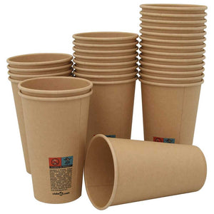 Χάρτινα ποτήρια καφέ με καπάκια 1000 τεμάχια 16oz 400ml