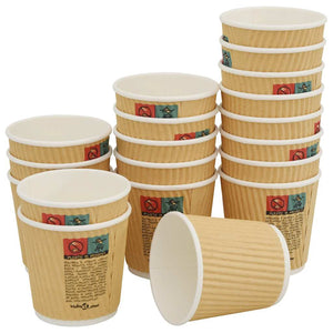 Χάρτινα ποτήρια καφέ με καπάκια 1000 τεμάχια 4oz 100ml - Pakobazaar
