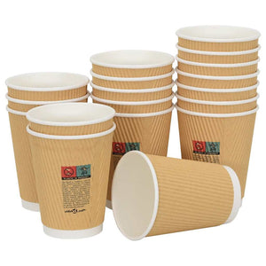 Χάρτινα ποτήρια καφέ με καπάκια 1000 τεμάχια 12oz 300ml - Pakobazaar