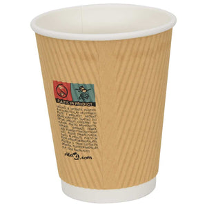 Χάρτινα ποτήρια καφέ με καπάκια 1000 τεμάχια 12oz 300ml - Pakobazaar