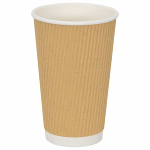 Χάρτινα ποτήρια καφέ με καπάκια 1000 τεμάχια 16oz 400ml - Pakobazaar