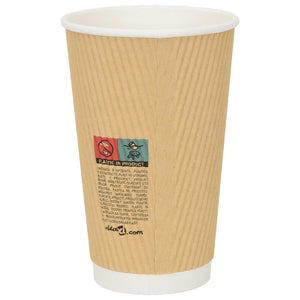 Χάρτινα ποτήρια καφέ με καπάκια 1000 τεμάχια 16oz 400ml - Pakobazaar