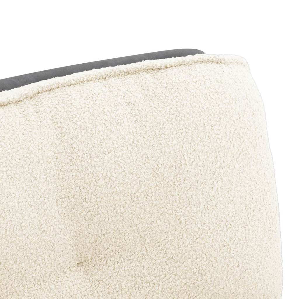 Περιστρεφόμενη καρέκλα γραφείου Κρέμα Σγουρό ύφασμα σαν μαλλί