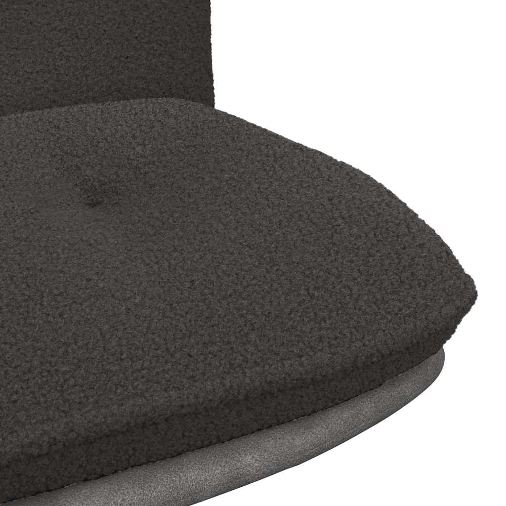 Περιστρεφόμενη καρέκλα γραφείου Σκούρο γκρι σγουρό τύπου μαλλί - Pakobazaar