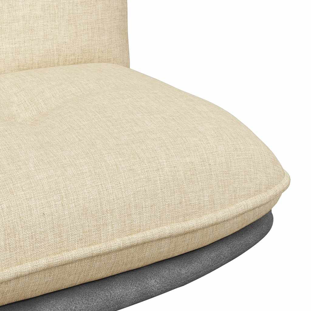 Καρέκλα Γραφείου Περιστρεφόμενη Κρεμ Υφασμάτινη