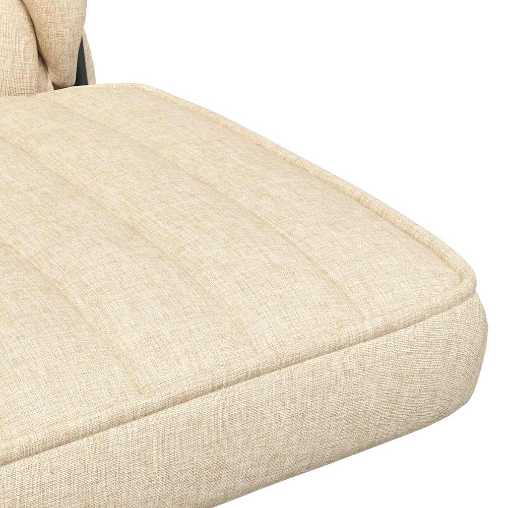 Καρέκλα Γραφείου Περιστρεφόμενη Κρεμ Υφασμάτινη - Pakobazaar