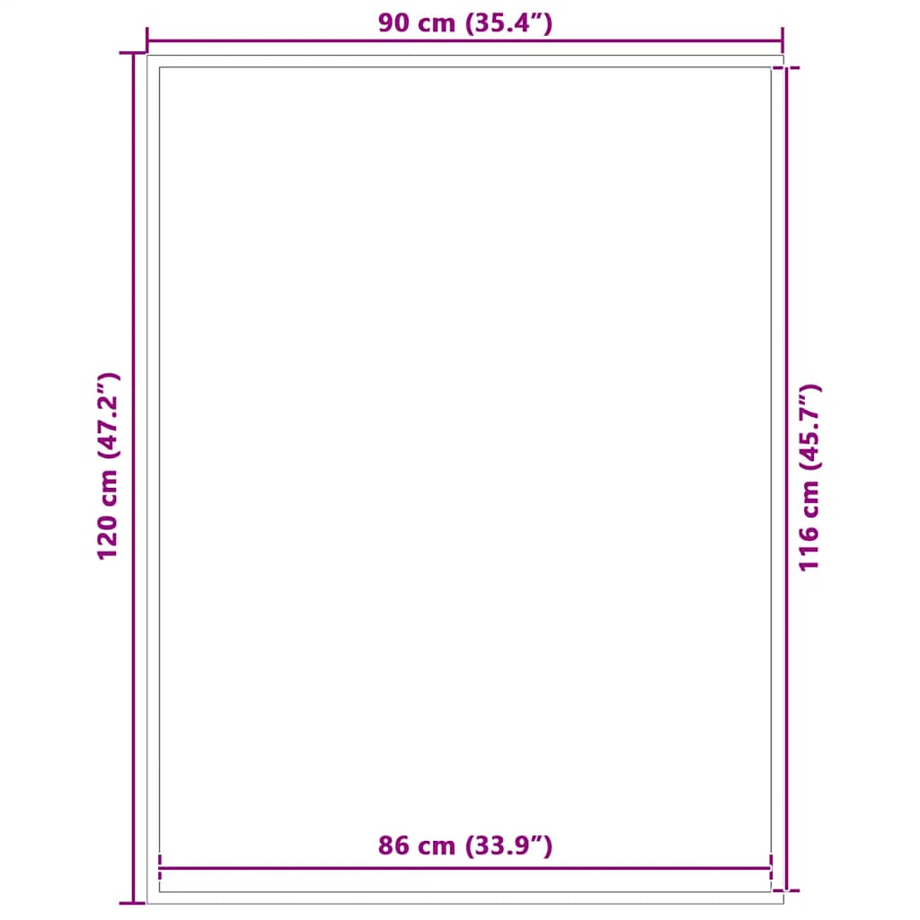 Πατάκι Εισόδου Μαύρο 90 x 120 εκ.