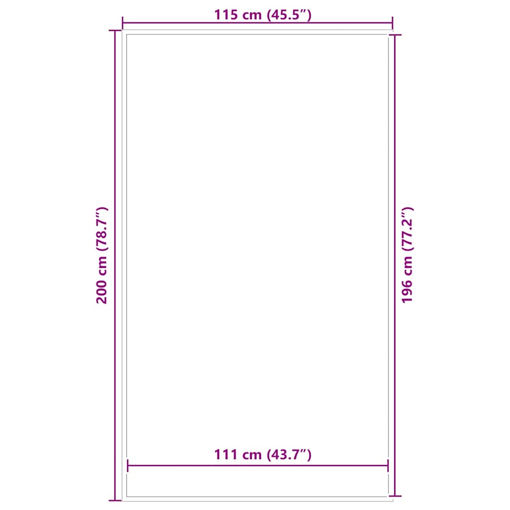Πατάκι Εισόδου Μαύρο 115 x 200 εκ. - Pakobazaar