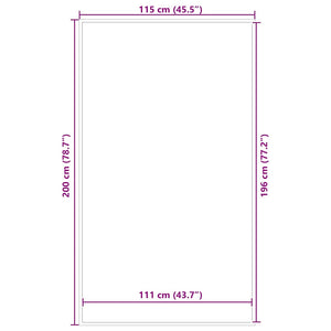 Πατάκι Εισόδου Μαύρο 115 x 200 εκ. - Pakobazaar