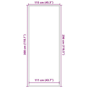 Πατάκι Εισόδου Μαύρο 115 x 300 εκ. - Pakobazaar