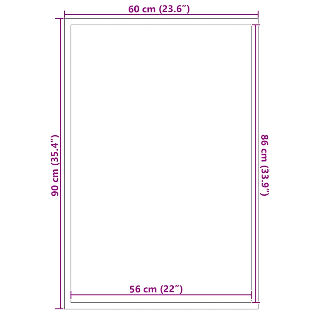 Πατάκι Εισόδου Μπλε 60 x 90 εκ.