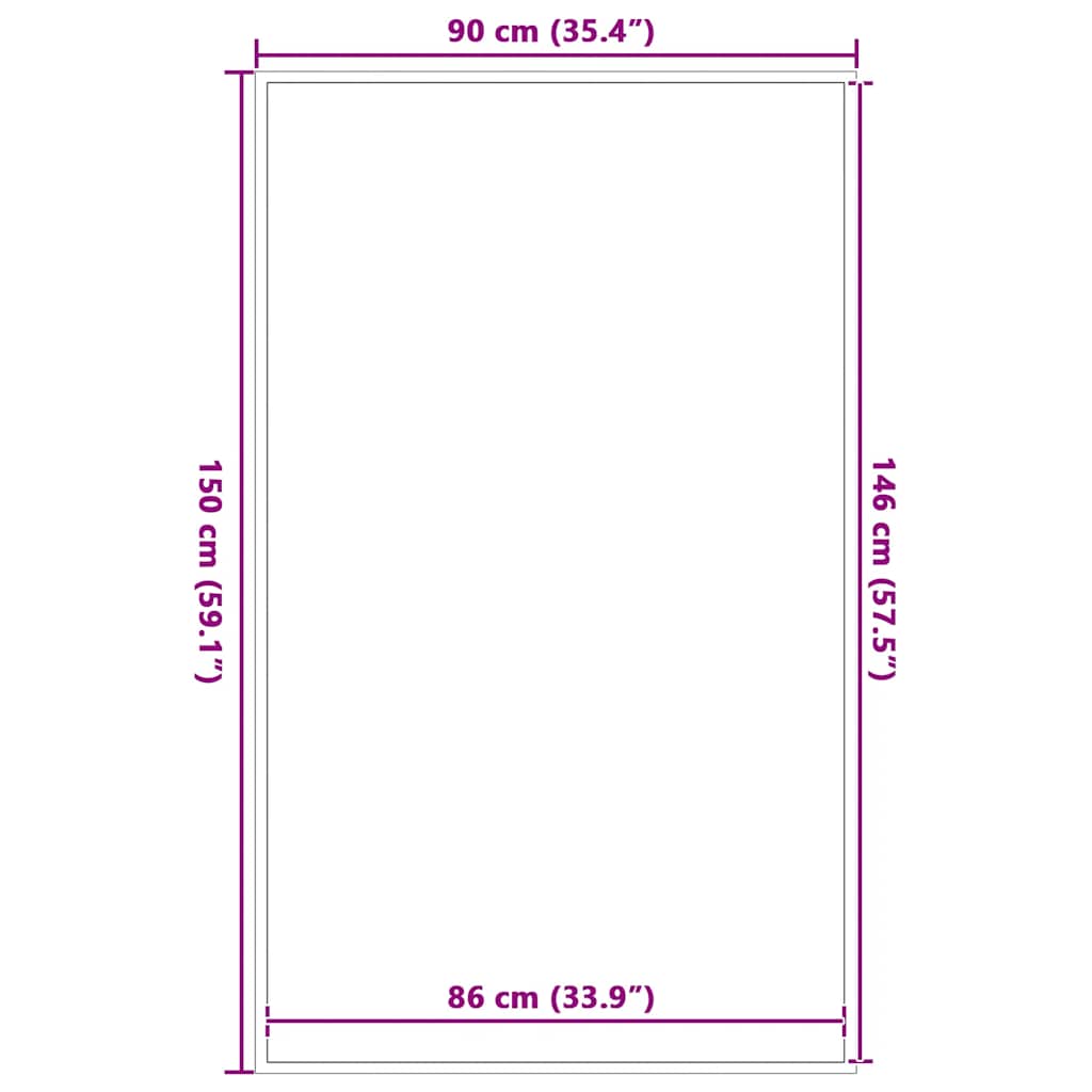 Χαλάκι πόρτας μπλε 90x150 cm