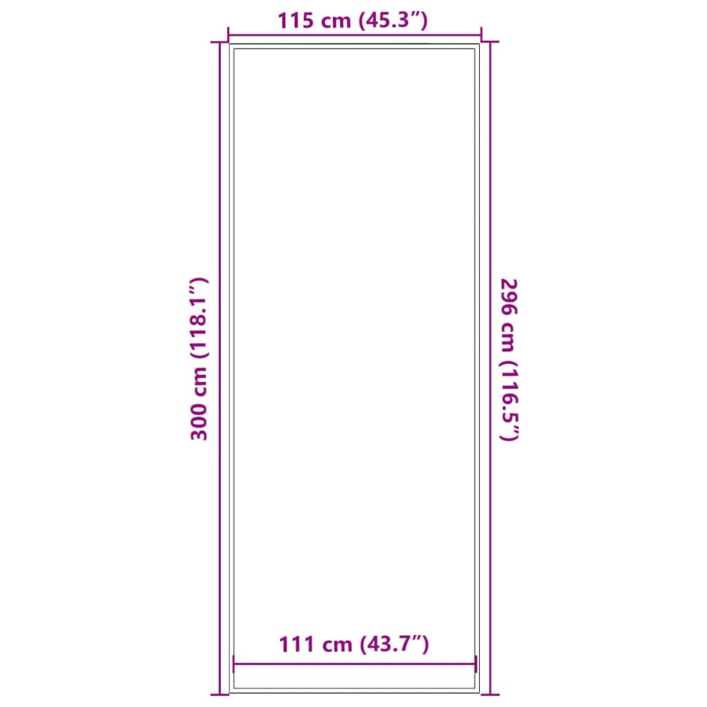 Πατάκι Εισόδου Καφέ 115 x 300 εκ. - Pakobazaar