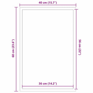 Χαλάκι Εξώπορτας Μαύρο 40 x 60 cm Πολυπροπυλένιο