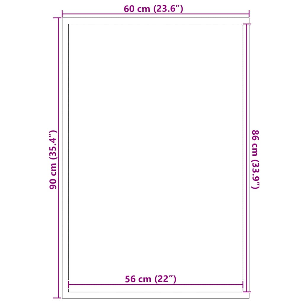 Χαλάκι Εξώπορτας Μαύρο 60 x 90 cm Πολυπροπυλένιο - Pakobazaar