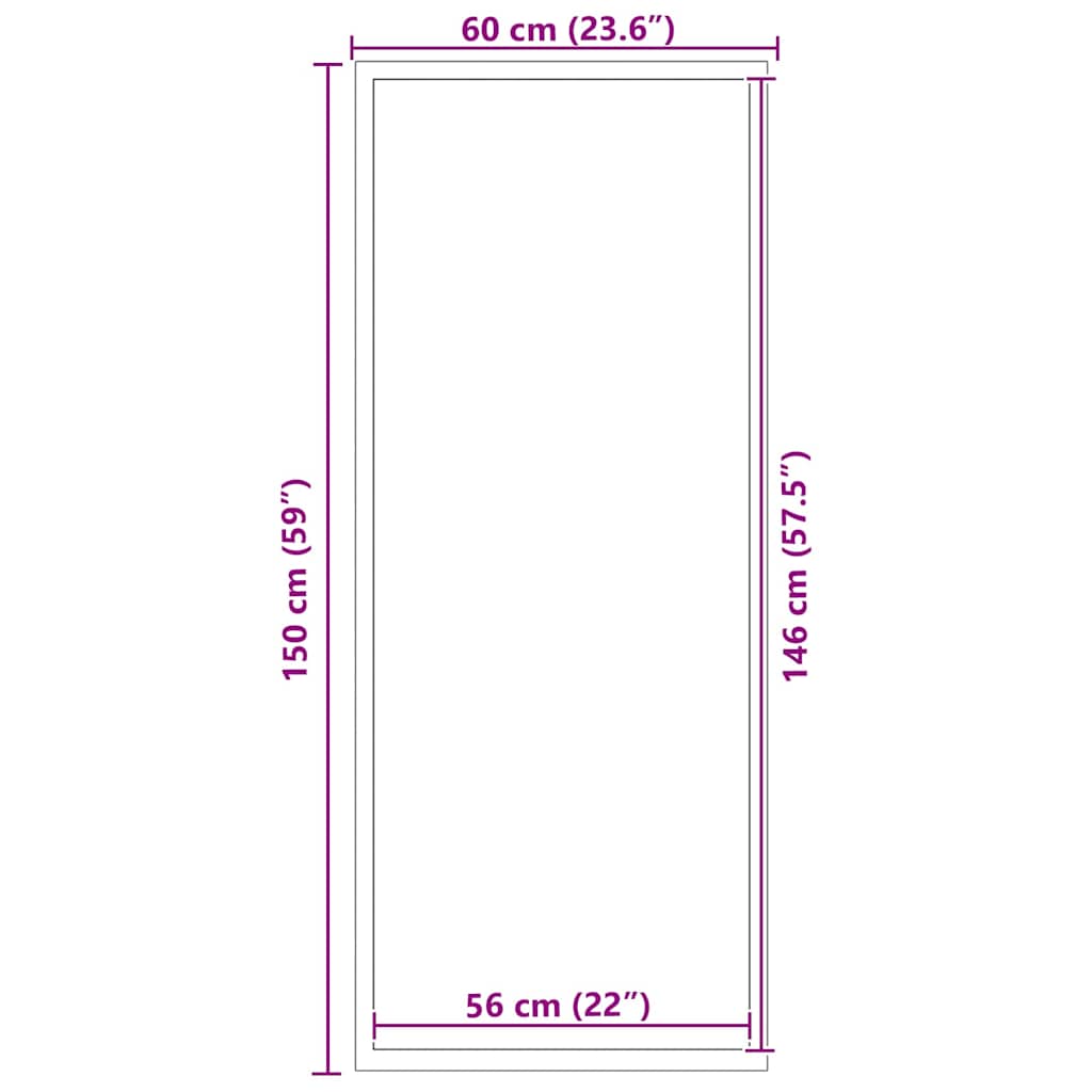 Χαλάκι Εξώπορτας Μαύρο 60 x 150 cm Πολυπροπυλένιο - Pakobazaar