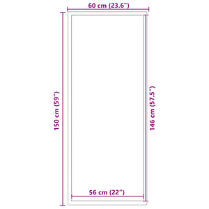 Χαλάκι Εξώπορτας Μαύρο 60 x 150 cm Πολυπροπυλένιο - Pakobazaar