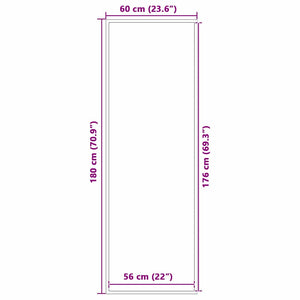 Χαλάκι Εξώπορτας Μαύρο 60 x 180 cm Πολυπροπυλένιο - Pakobazaar