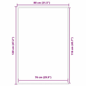 Χαλάκι Εξώπορτας Μαύρο 80 x 120 cm Πολυπροπυλένιο