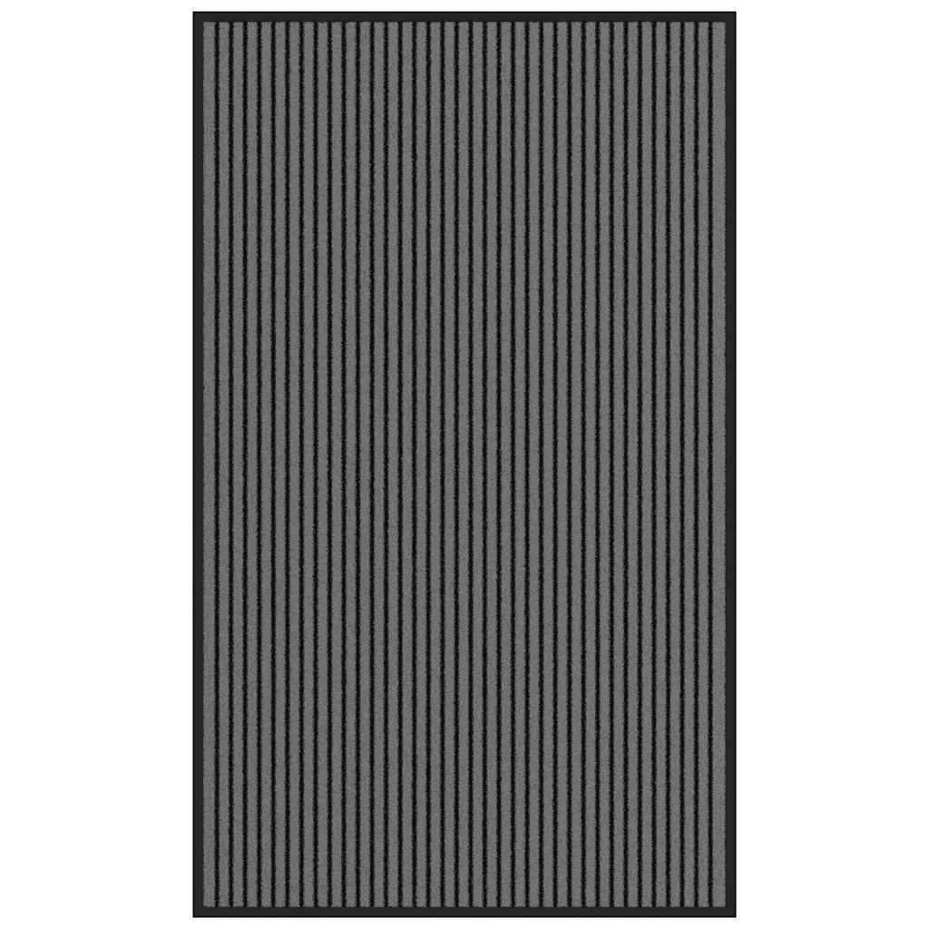 Στρώμα πόρτας Ριγέ μαύρο και γκρι 90x150 cm - Pakobazaar