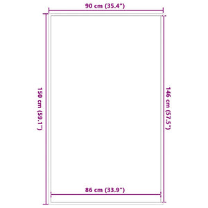 Στρώμα πόρτας Ριγέ μαύρο και γκρι 90x150 cm - Pakobazaar