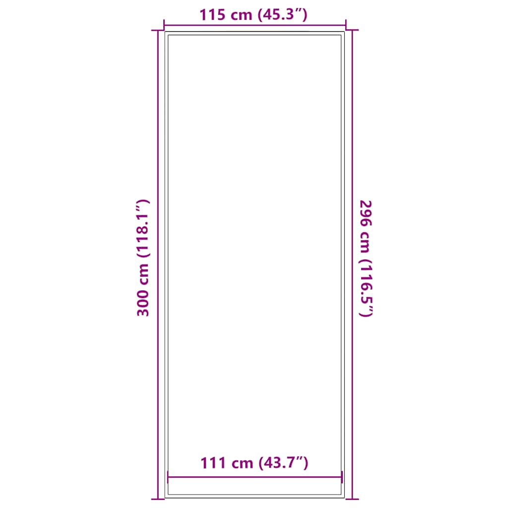 Πατάκι Εισόδου Ριγέ Μαύρο και Γκρι 115 x 300 εκ. - Pakobazaar