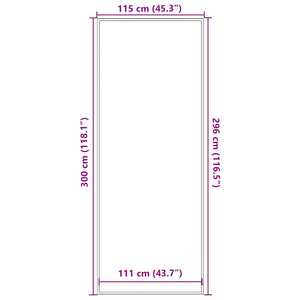 Πατάκι Εισόδου Ριγέ Μαύρο και Γκρι 115 x 300 εκ. - Pakobazaar