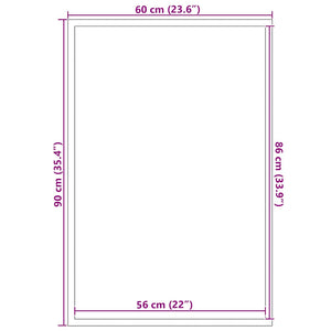 Πατάκι Εισόδου Μαύρο 60 x 90 εκ.