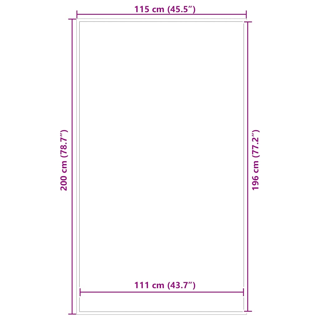 Πατάκι Εισόδου Μαύρο 115 x 200 εκ. - Pakobazaar