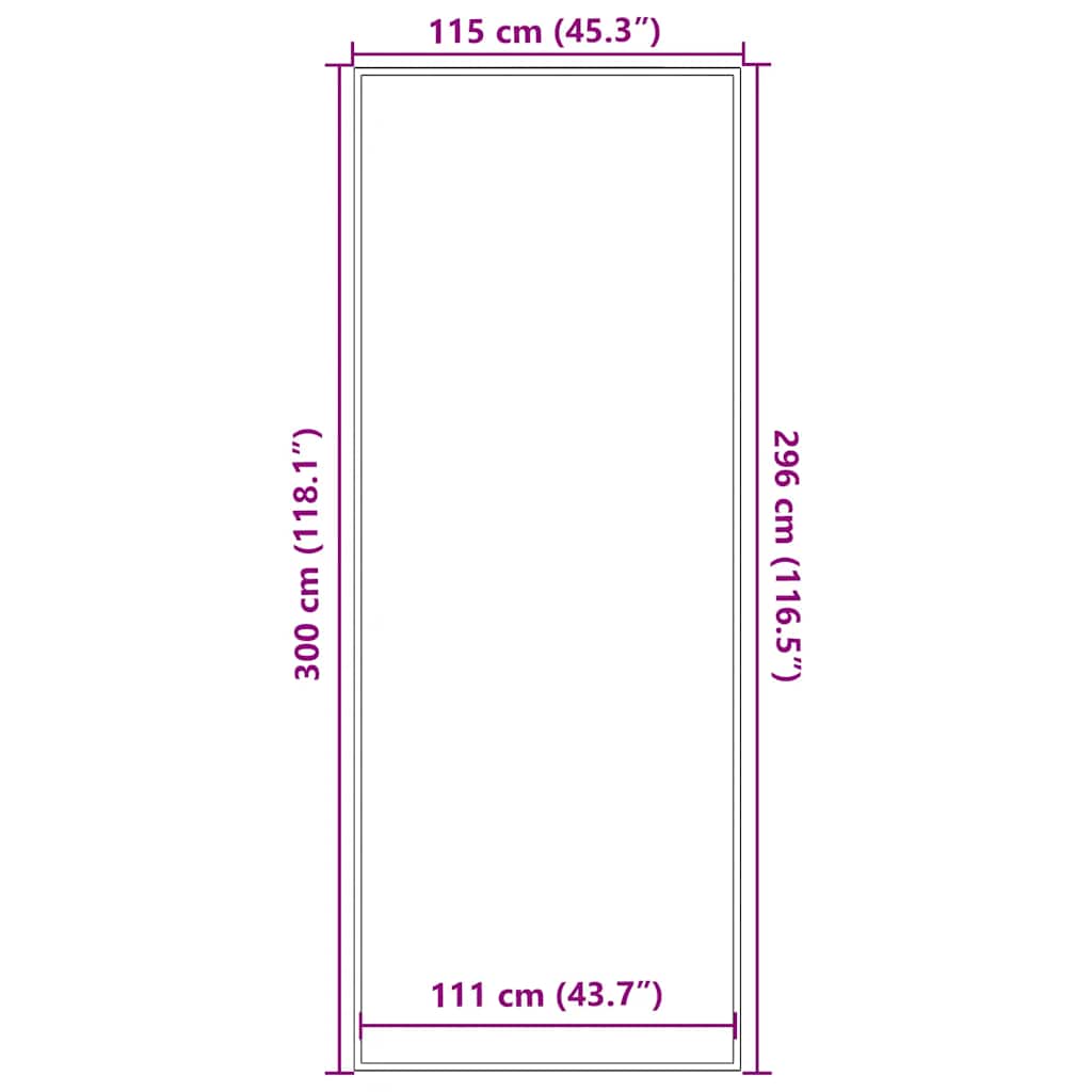 Πατάκι Εισόδου Μαύρο 115 x 300 εκ. - Pakobazaar