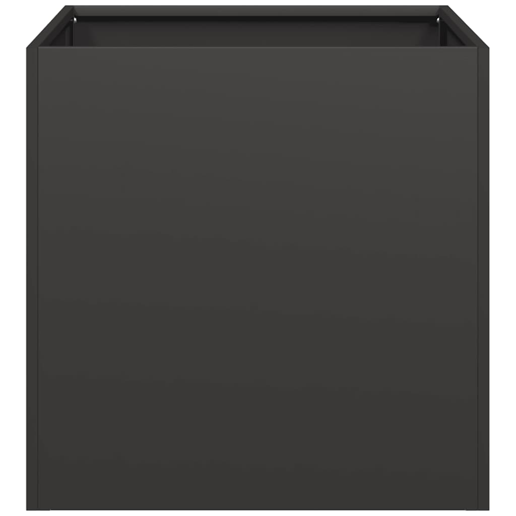 Γλάστρα Μαύρη 40x40x40 cm από χάλυβα ψυχρής έλασης - Pakobazaar