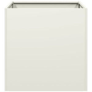 Ζαρντινιέρα Λευκή 40x40x40 εκ. από Χάλυβα Ψυχρής Έλασης